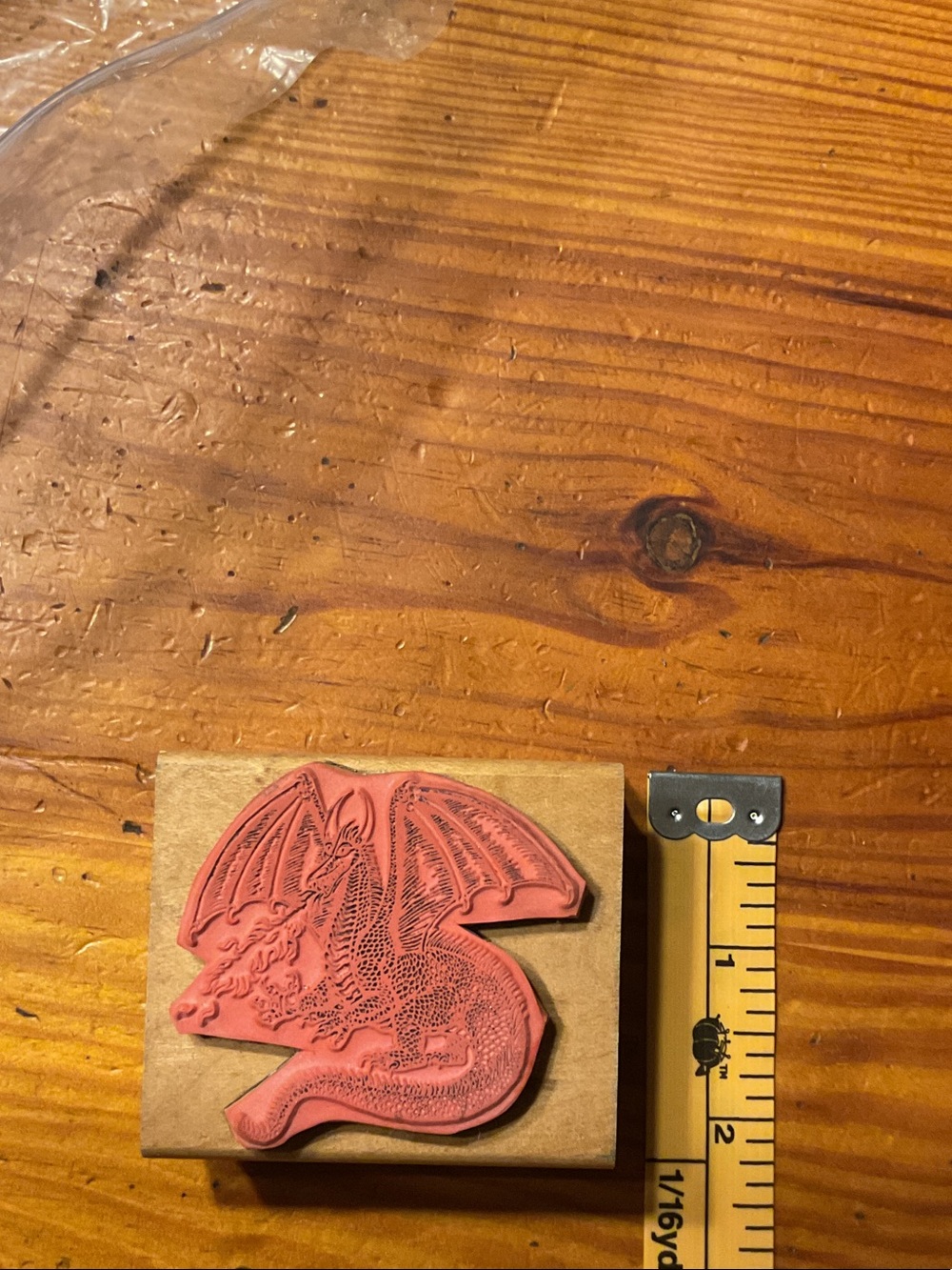 Vintage Rubber Duck Stamp Co. Dragon Stamp - Picture 4 of 4